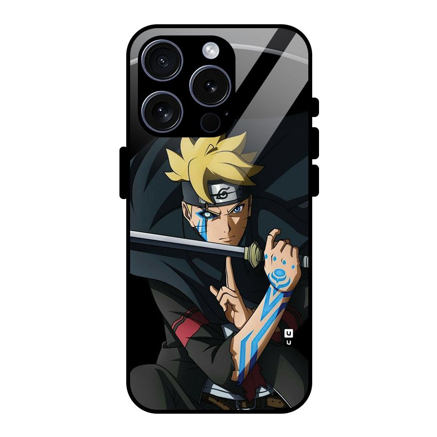 Boruto Uzumaki Stance Glass Back Case for iPhone 15 Pro