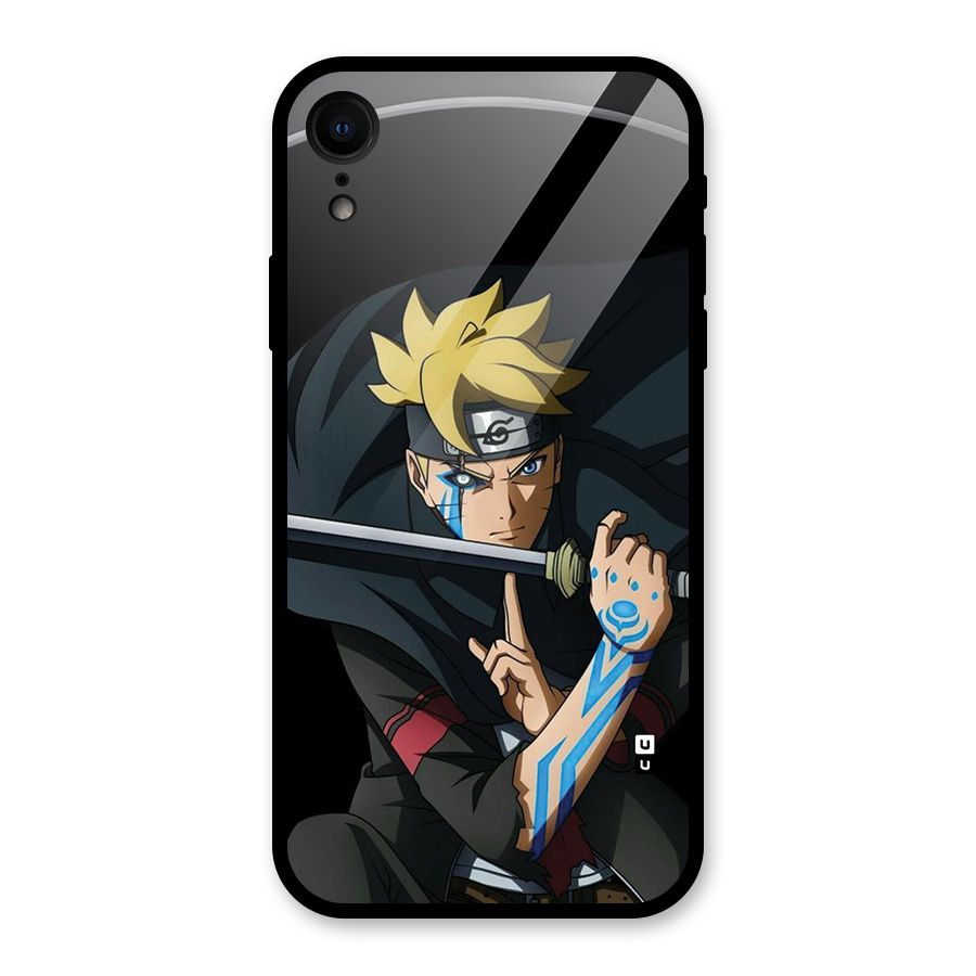 Boruto Uzumaki Stance Glass Back Case for iPhone XR