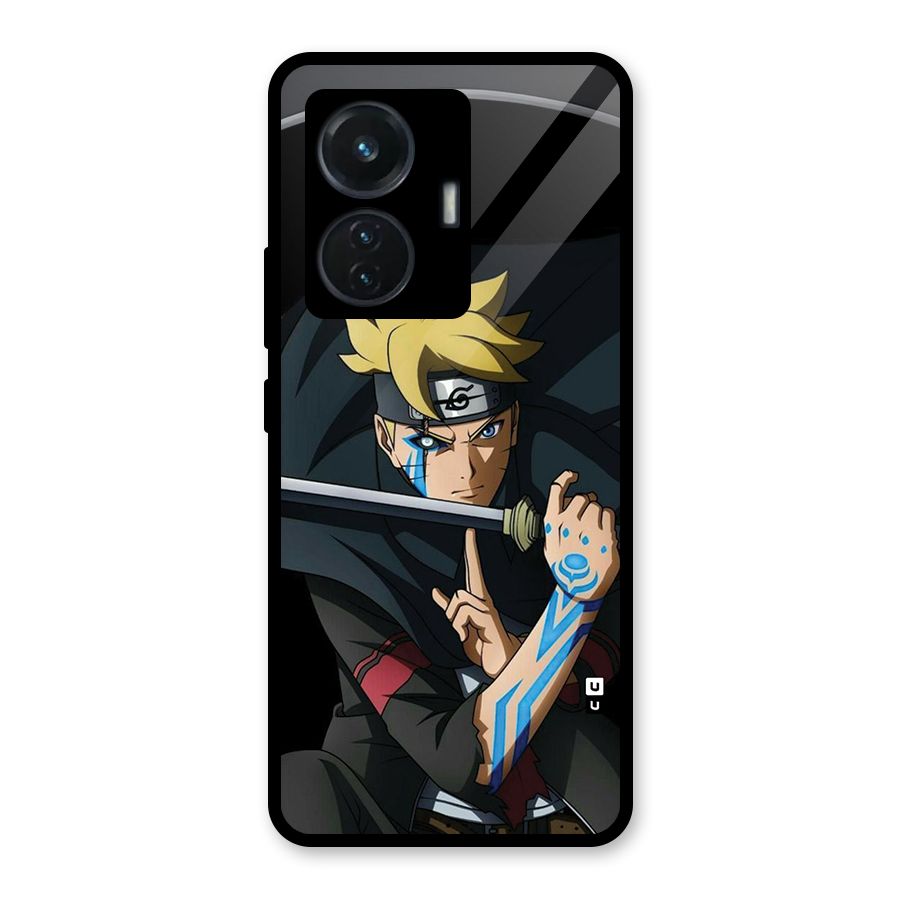Boruto Uzumaki Stance Glass Back Case for iQOO Z6 44W