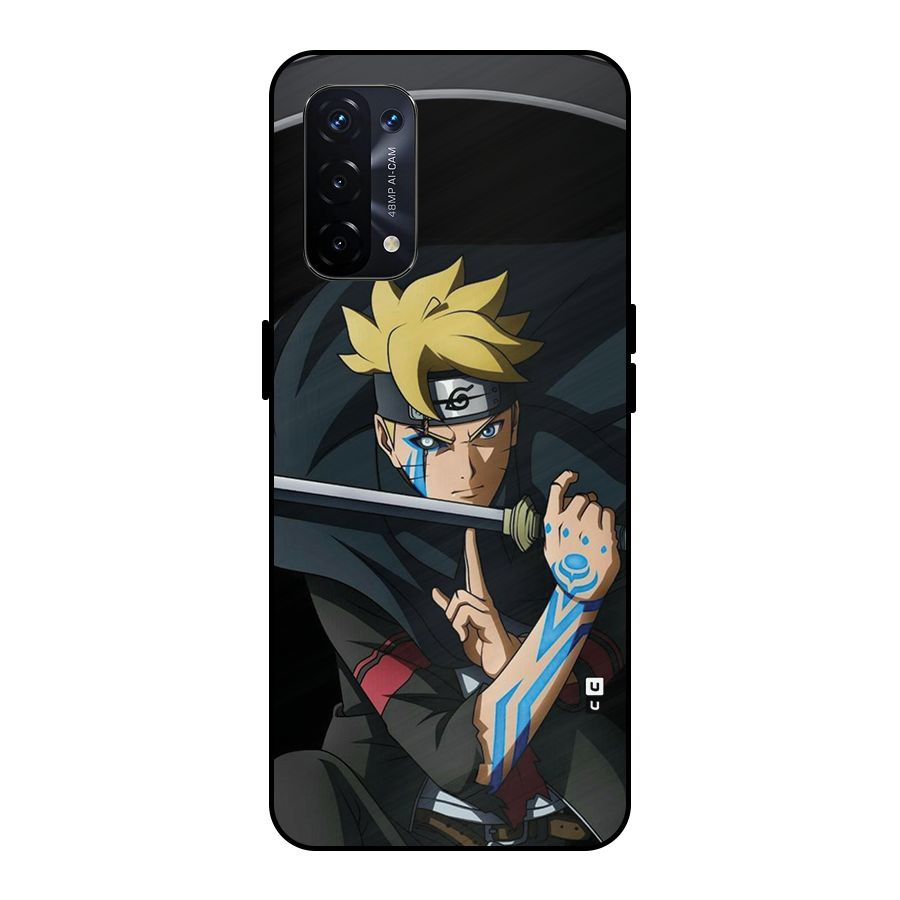 Boruto Uzumaki Stance Metal Back Case for Oppo A74 5G