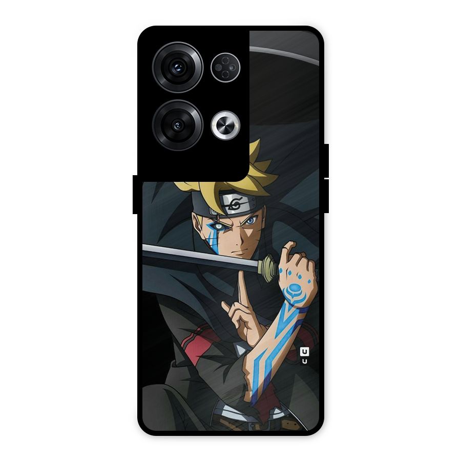 Boruto Uzumaki Stance Metal Back Case for Oppo Reno8 Pro 5G