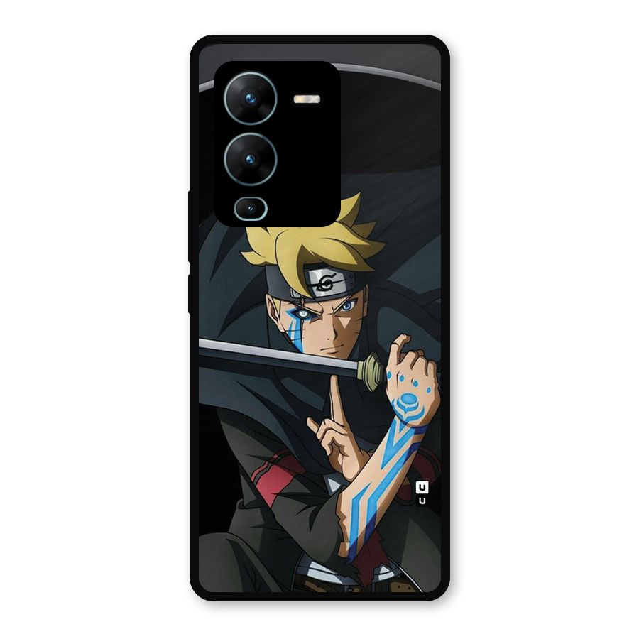 Boruto Uzumaki Stance Metal Back Case for Vivo V25 Pro