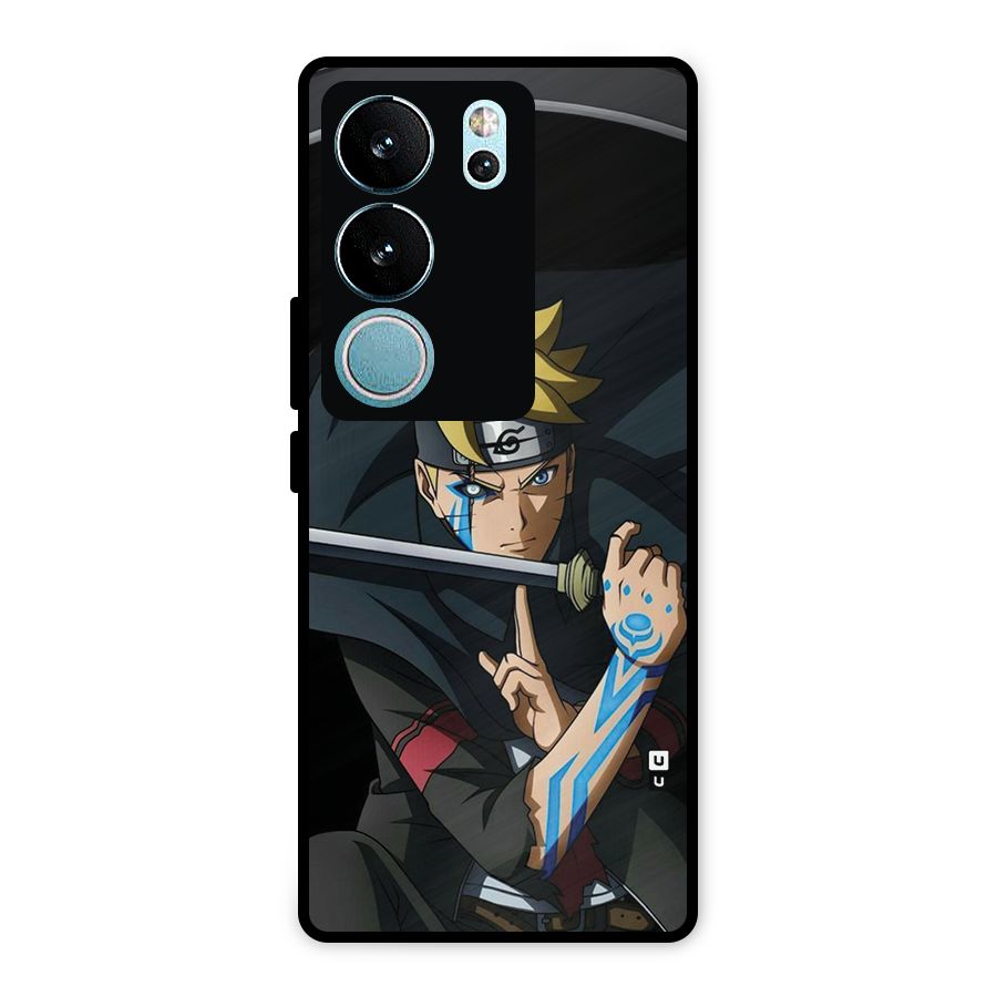 Boruto Uzumaki Stance Metal Back Case for Vivo V29 Pro