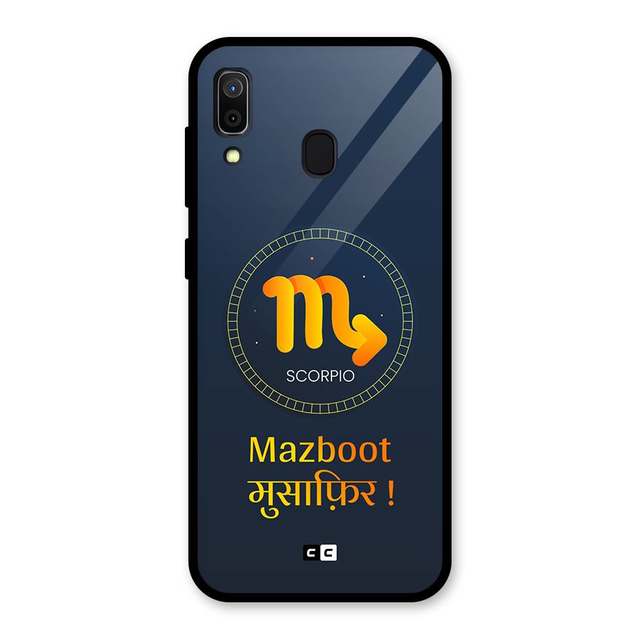 Brave Scorpio Glass Back Case for Galaxy A30