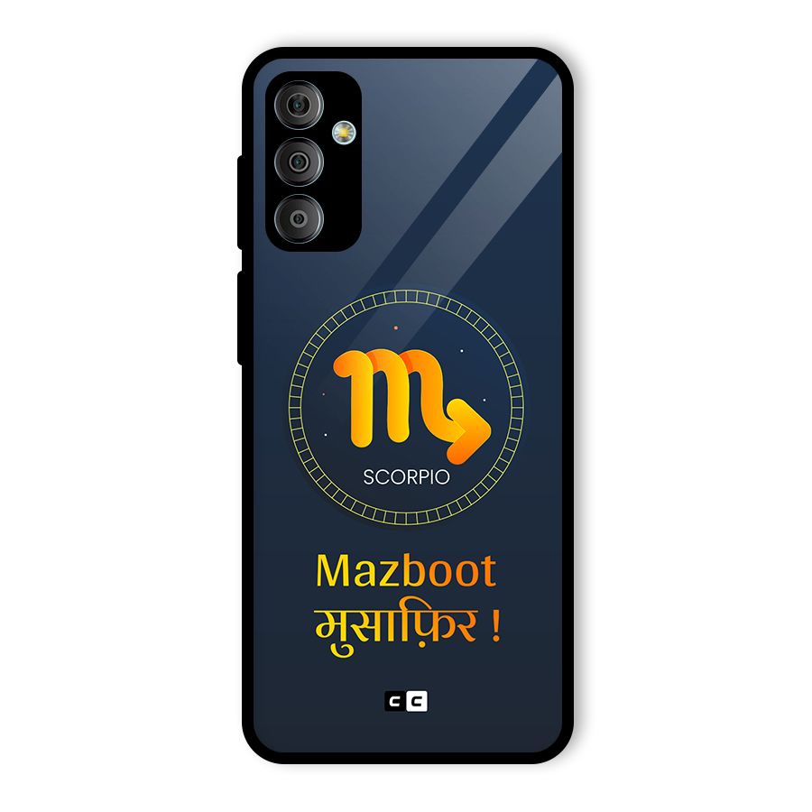 Brave Scorpio Glass Back Case for Galaxy F23