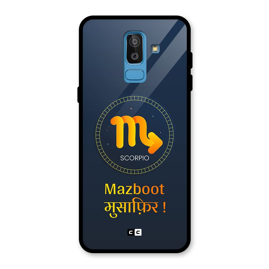 Brave Scorpio Glass Back Case for Galaxy J8