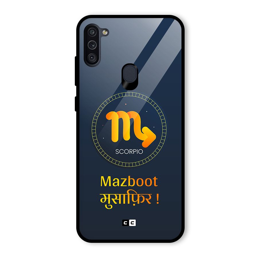Brave Scorpio Glass Back Case for Galaxy M11