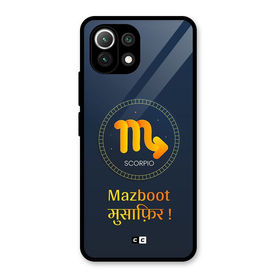 Brave Scorpio Glass Back Case for Mi 11 Lite NE 5G