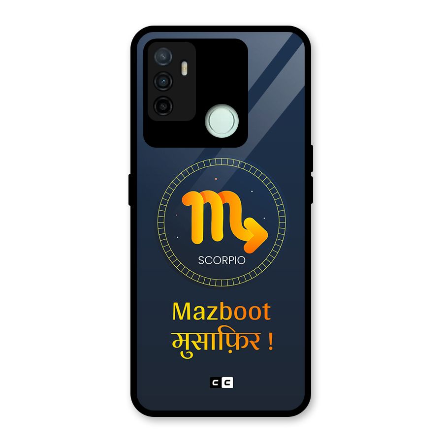 Brave Scorpio Glass Back Case for Oppo A53