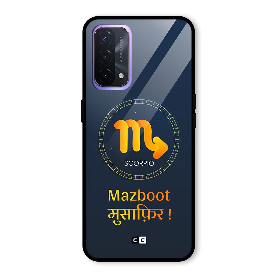 Brave Scorpio Glass Back Case for Oppo A74 5G