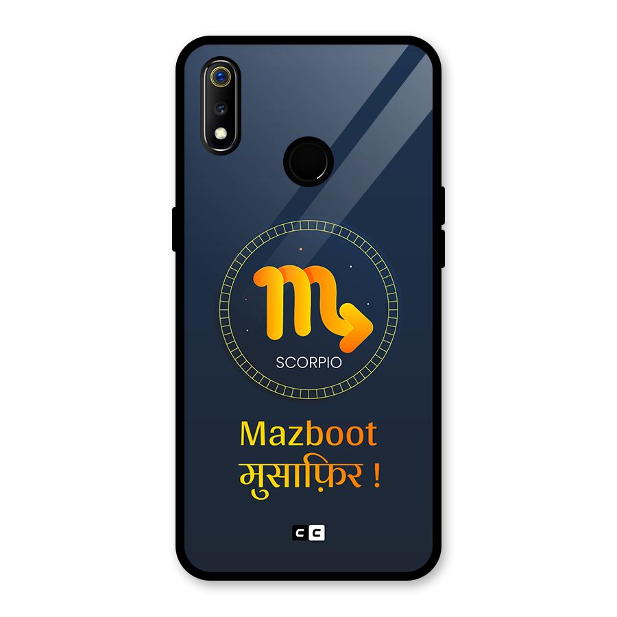 Brave Scorpio Glass Back Case for Realme 3