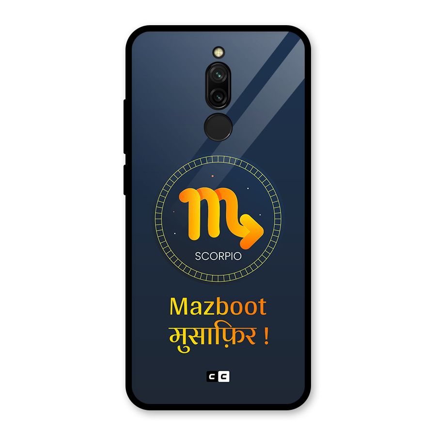 Brave Scorpio Glass Back Case for Redmi 8