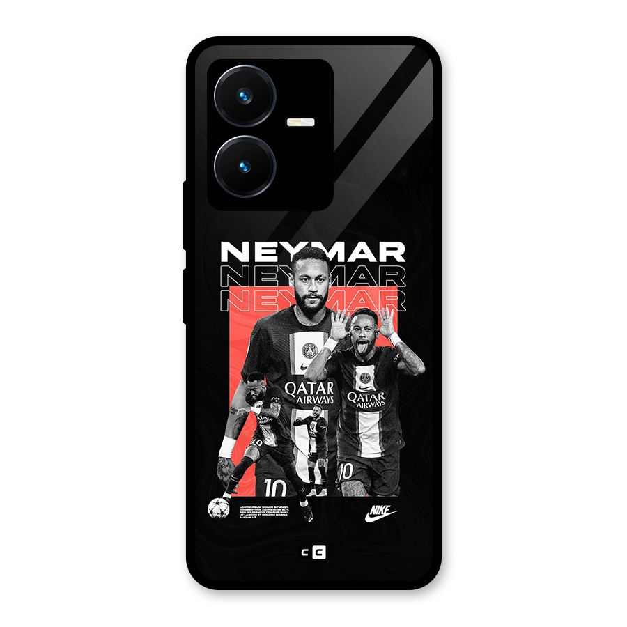 Brazilian Brilliance Glass Back Case for Vivo Y22s
