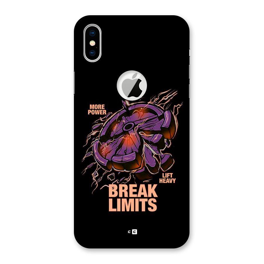 Break Limits Back Case for iPhone X Logo Cut