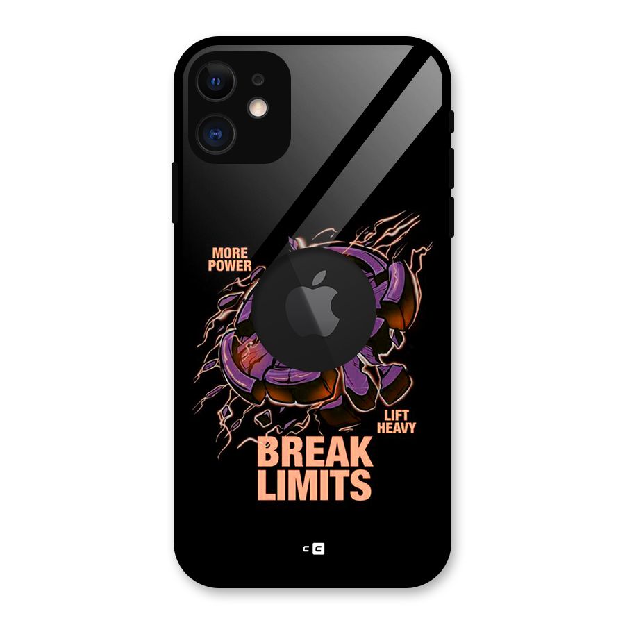 Break Limits Glass Back Case for iPhone 11 Logo Cut