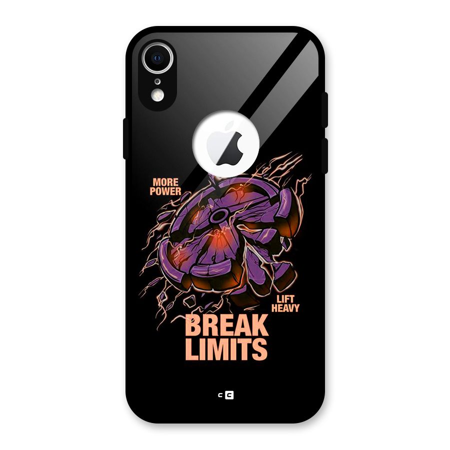 Break Limits Glass Back Case for iPhone XR Logo Cut