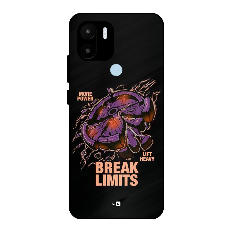 Break Limits Metal Back Case for Redmi A2 Plus