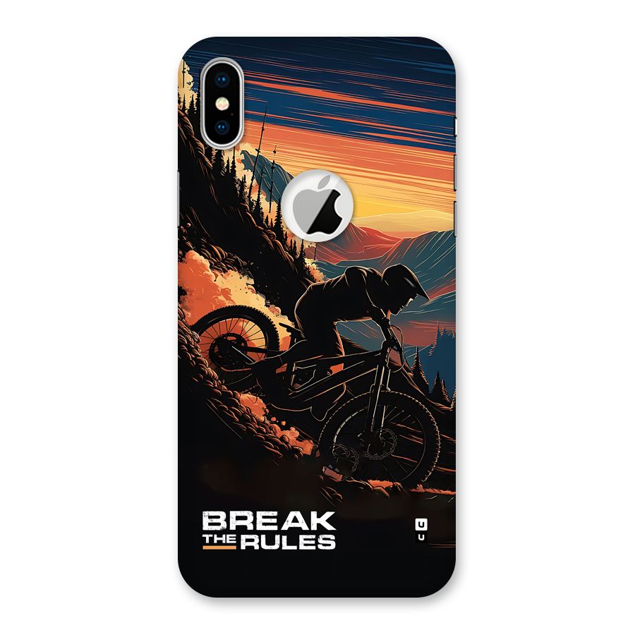Break The Rules Back Case for iPhone X Logo Cut