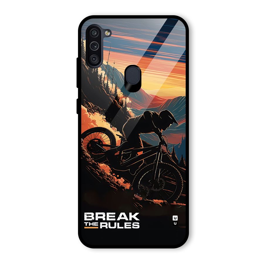 Break The Rules Glass Back Case for Galaxy M11