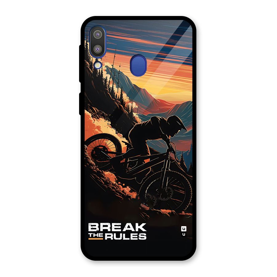 Break The Rules Glass Back Case for Galaxy M20