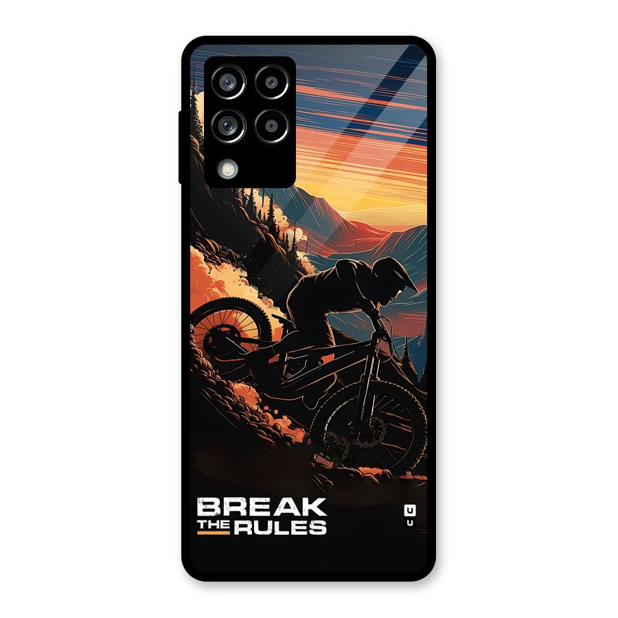 Break The Rules Glass Back Case for Galaxy M53 5G
