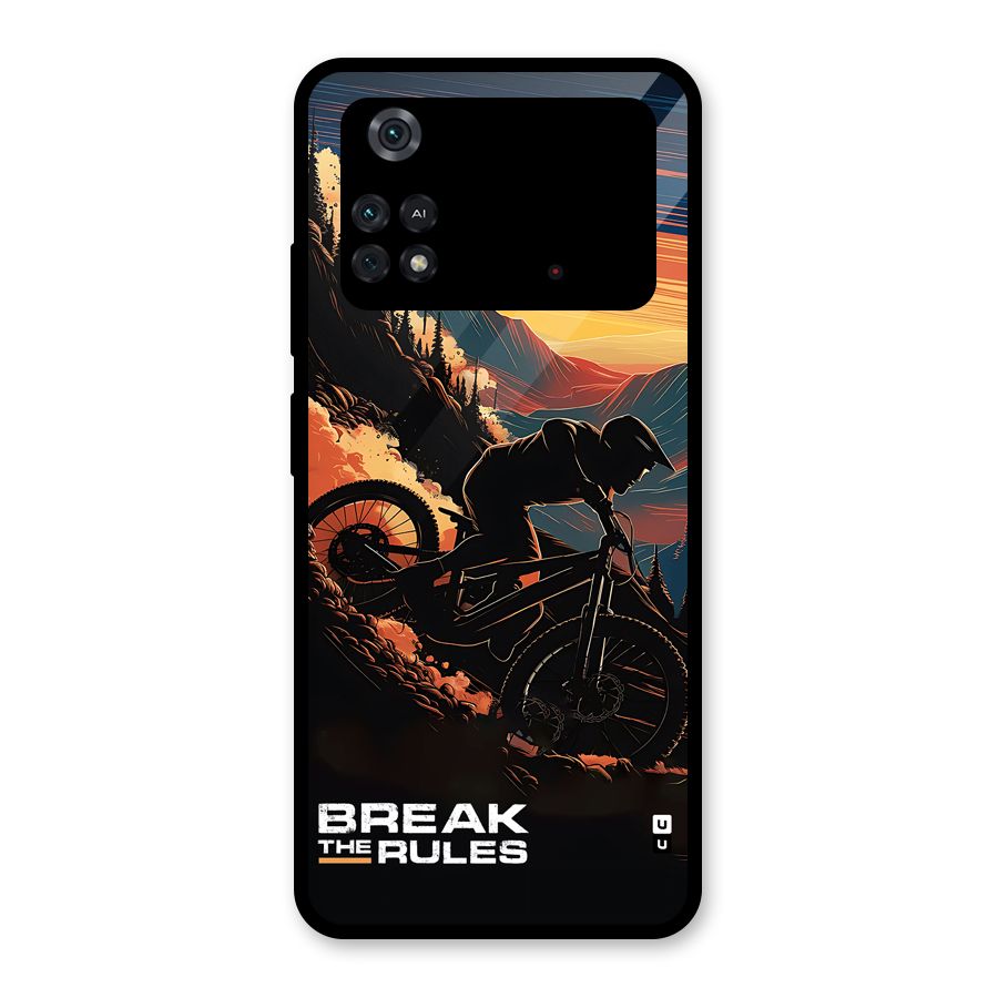 Break The Rules Glass Back Case for Poco M4 Pro 4G