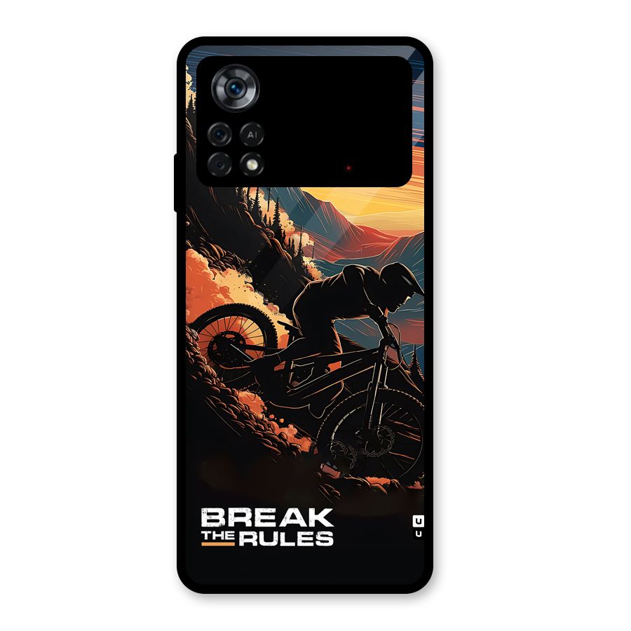 Break The Rules Glass Back Case for Poco X4 Pro 5G