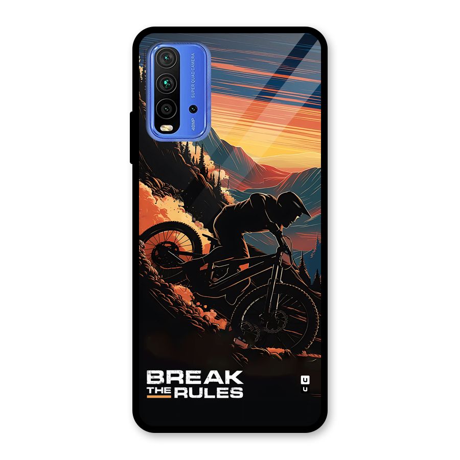 Break The Rules Glass Back Case for Redmi 9 Power
