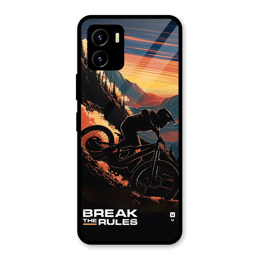 Break The Rules Glass Back Case for Vivo Y15s