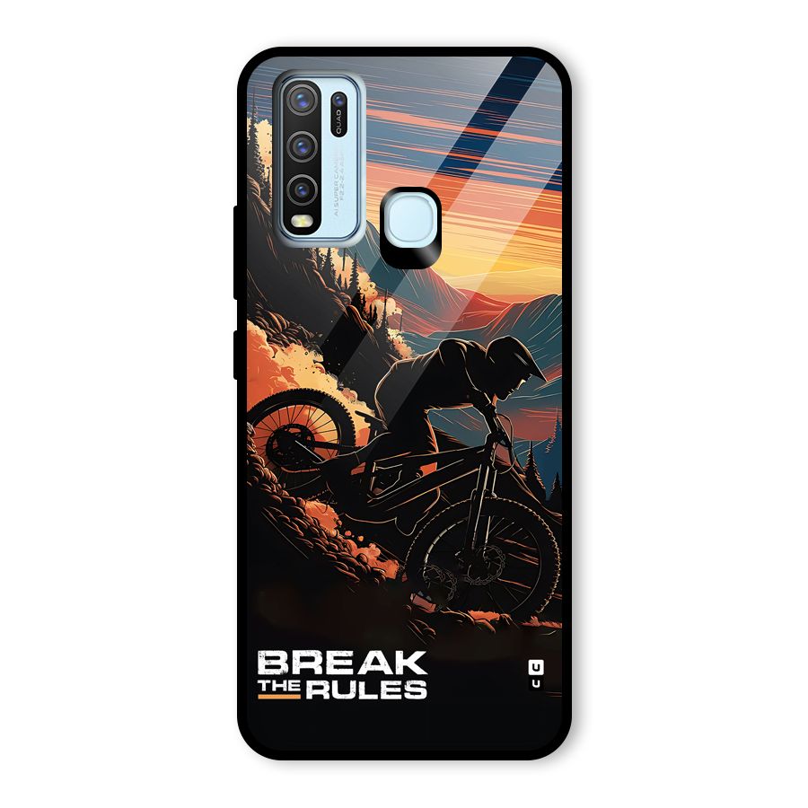 Break The Rules Glass Back Case for Vivo Y30