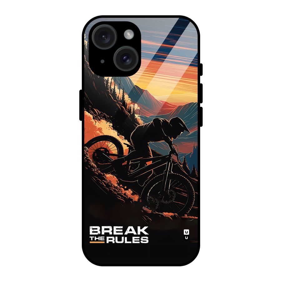 Break The Rules Glass Back Case for iPhone 15