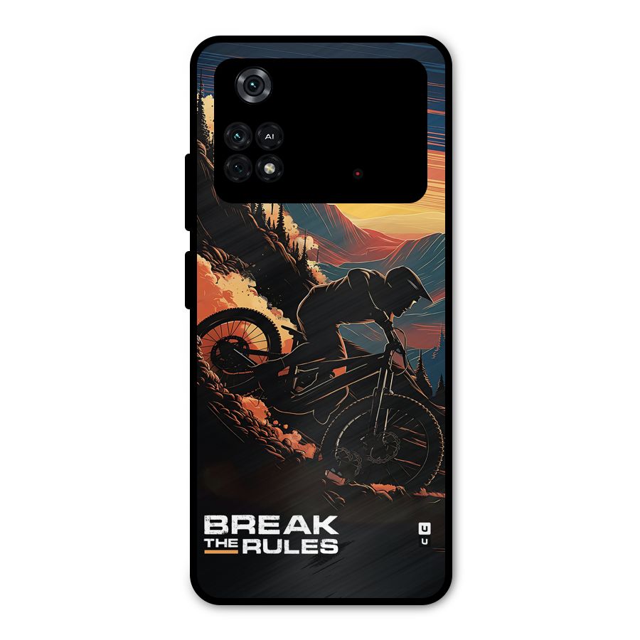 Break The Rules Metal Back Case for Poco M4 Pro 4G