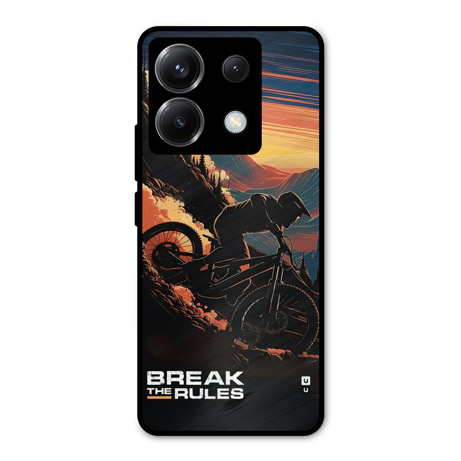 Break The Rules Metal Back Case for Poco X6