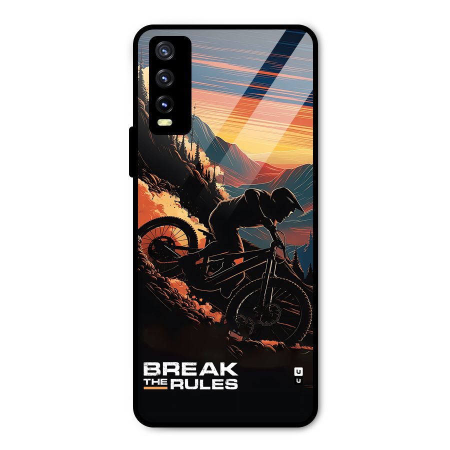 Break The Rules Metal Back Case for Vivo Y20g