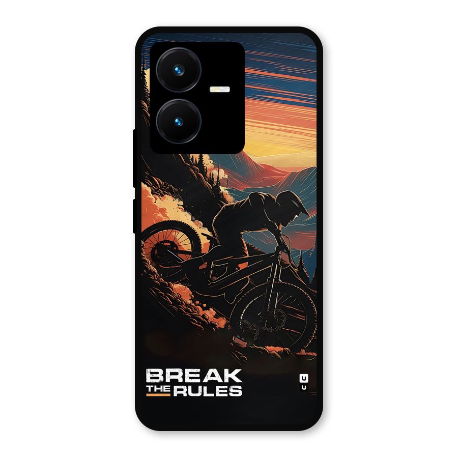 Break The Rules Metal Back Case for Vivo Y22