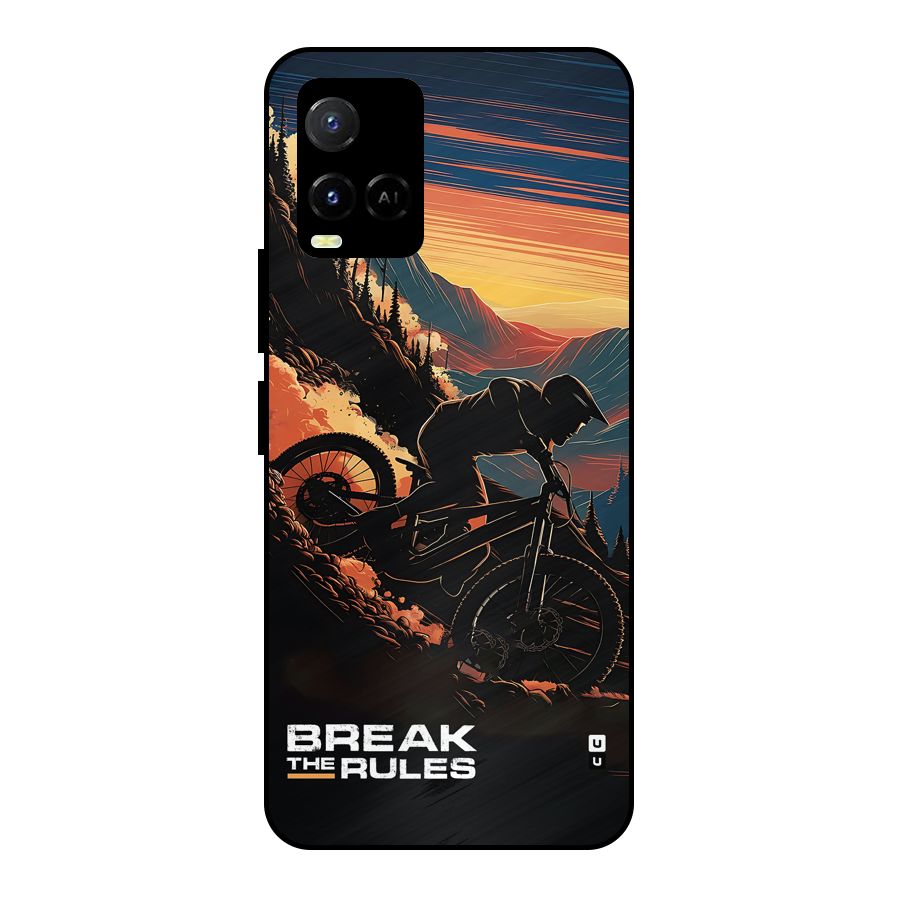 Break The Rules Metal Back Case for Vivo Y33s