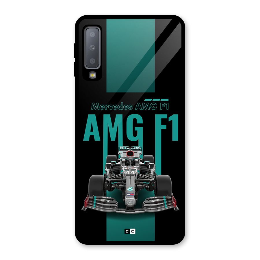 Brisk Car Glass Back Case for Galaxy A7 (2018)
