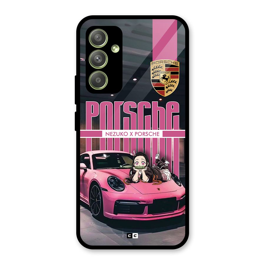 Bubble Race Car Glass Back Case for Galaxy A54