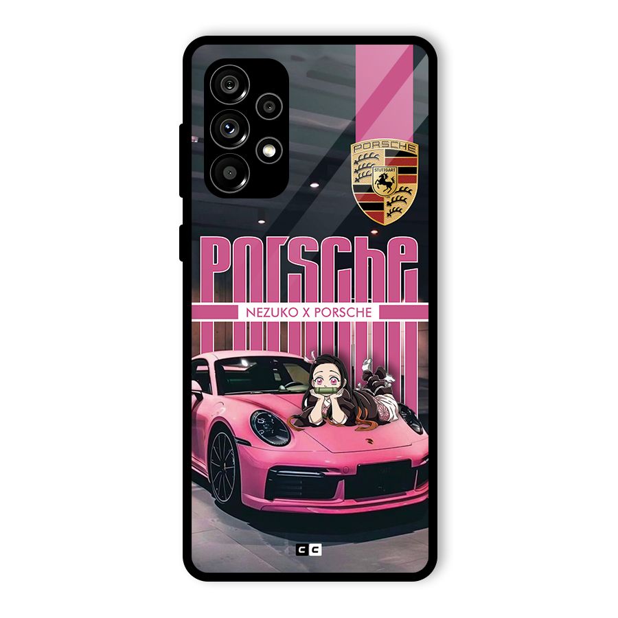 Bubble Race Car Glass Back Case for Galaxy A73 5G