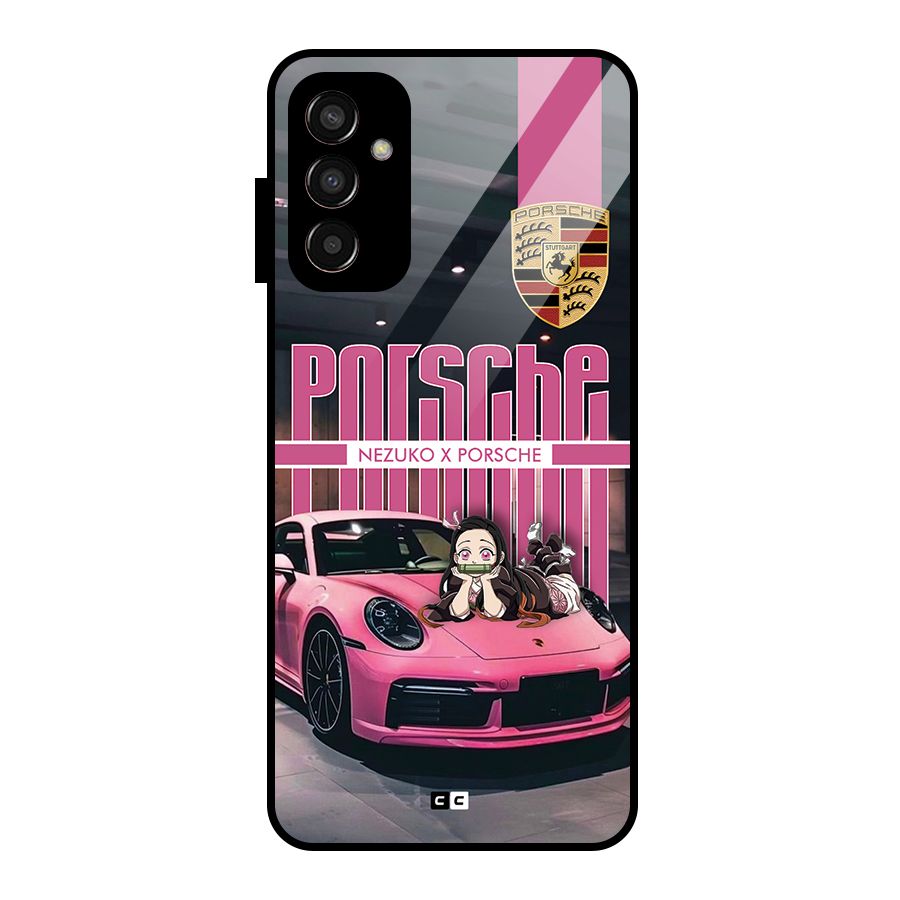 Bubble Race Car Glass Back Case for Galaxy F13