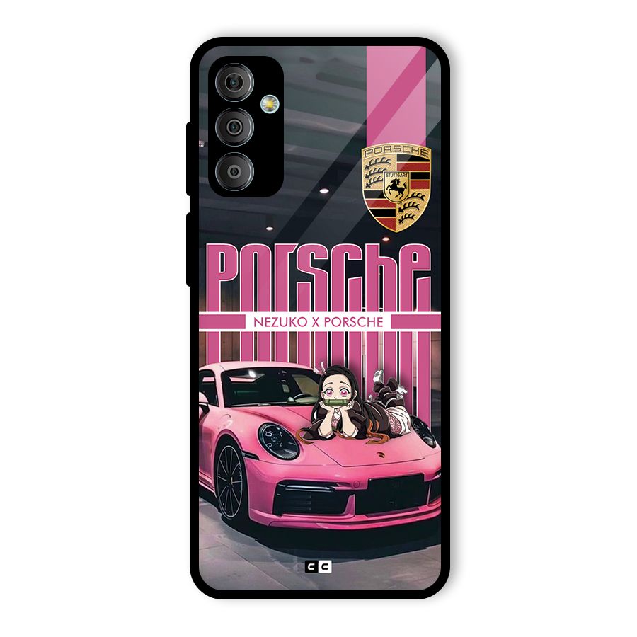 Bubble Race Car Glass Back Case for Galaxy F23
