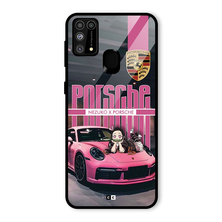Bubble Race Car Glass Back Case for Galaxy M31