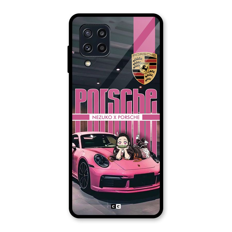 Bubble Race Car Glass Back Case for Galaxy M32