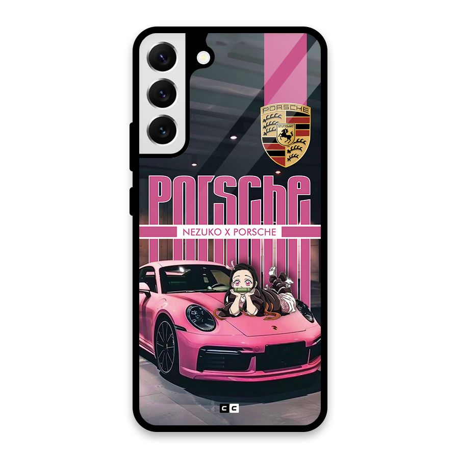 Bubble Race Car Glass Back Case for Galaxy S22 Plus 5G