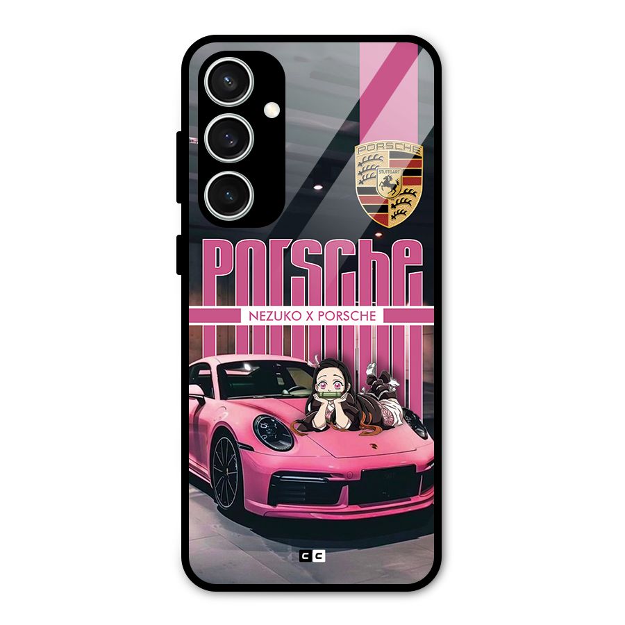 Bubble Race Car Glass Back Case for Galaxy S23 FE