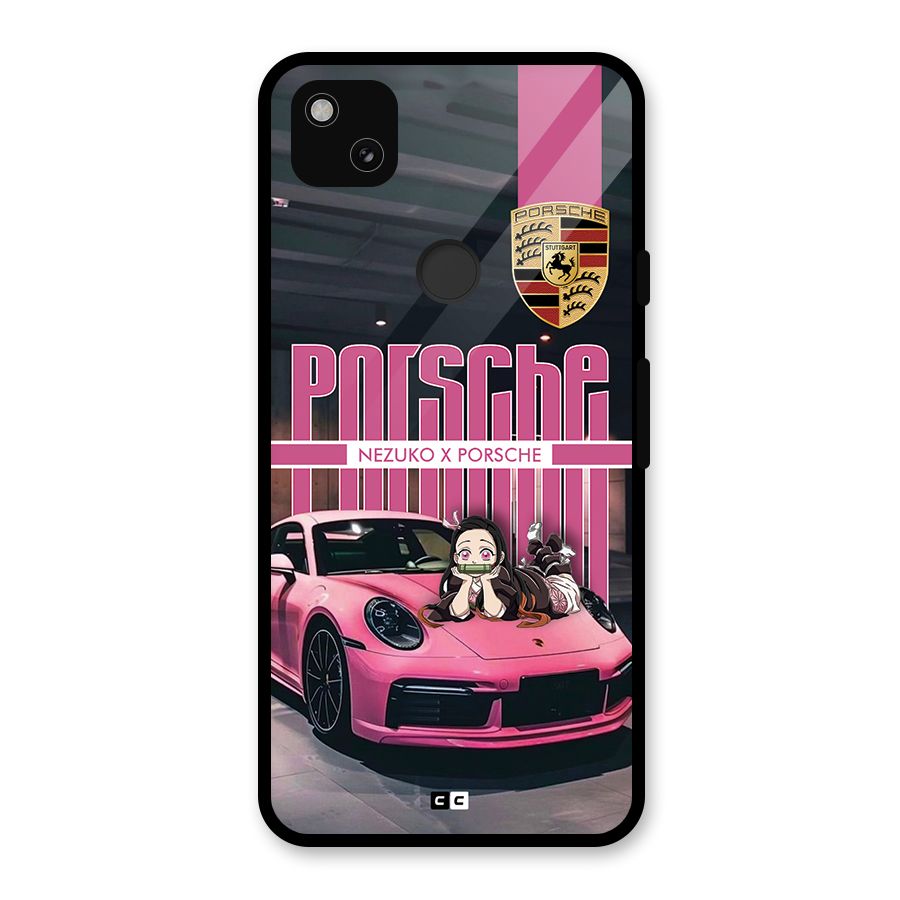 Bubble Race Car Glass Back Case for Google Pixel 4a