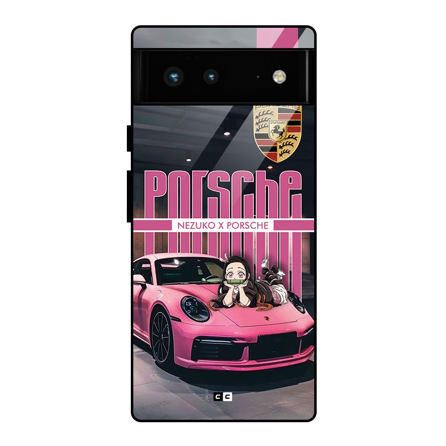 Bubble Race Car Glass Back Case for Google Pixel 6