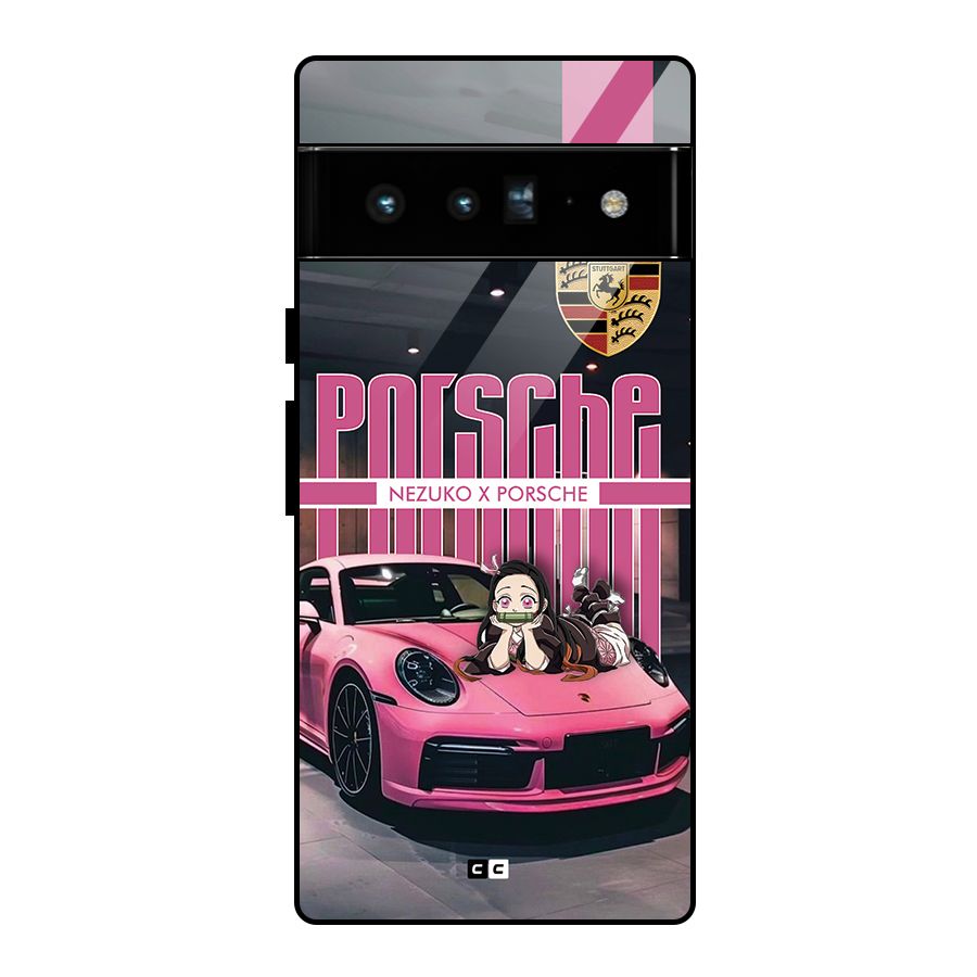 Bubble Race Car Glass Back Case for Google Pixel 6 Pro