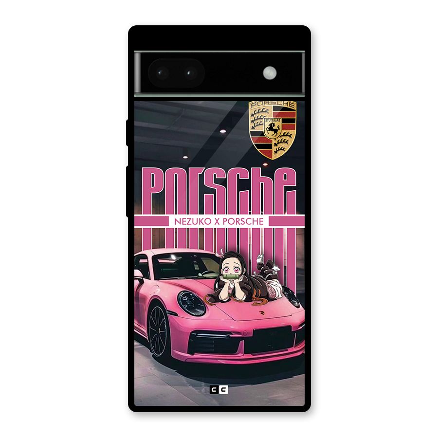 Bubble Race Car Glass Back Case for Google Pixel 6a