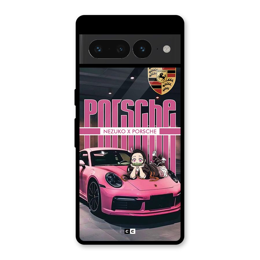 Bubble Race Car Glass Back Case for Google Pixel 7 Pro